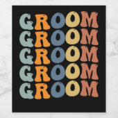 Matching Getting Ready Bride & Groom 結婚's Groom ワインラベル (シングルラベル)