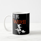 Matching Halloween I'm His Witch_i'm Her Boo Coupl コーヒーマグカップ (左)