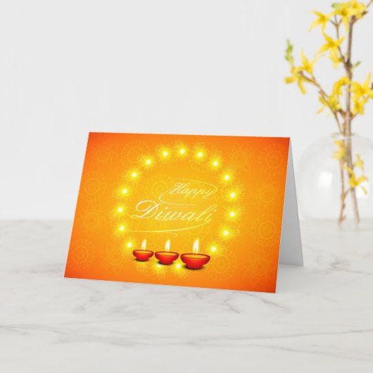 Matching Happy Diwali Yellow Greeting / 招待状 (黄色い花)