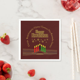 Matching Happy Kwanzaaセブン・プリンシプル・カクテル スタンダードカクテルナプキン