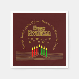 Matching Happy Kwanzaaセブン・プリンシプル・カクテル スタンダードカクテルナプキン