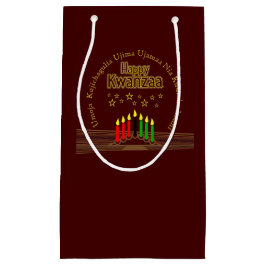 Matching Happy Kwanzaa Seven Principle スモールペーパーバッグ