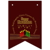 Matching Happy Kwanzaa Seven Principle バンティングフラッグ (第2の旗)