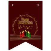 Matching Happy Kwanzaa Seven Principle バンティングフラッグ (第1の旗)