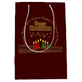 Matching Happy Kwanzaa Seven Principle ミディアムペーパーバッグ (正面)