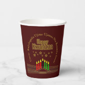 Matching Happy Kwanzaa Seven Principle 紙コップ (裏面)