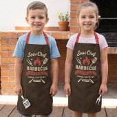 Matching Kids Barbecue Aprons for Cooking  エプロン
