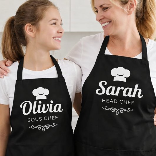Matching Kitchen Aprons for Parent and Child エプロン