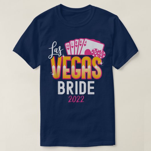 Matching Las Vegas 2022の結婚新郎新婦Ve Tシャツ (デザイン正面)