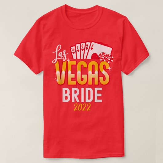 Matching Las Vegas 2022の結婚新郎新婦Ve Tシャツ (デザイン正面)