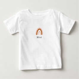 Matching Mini With Rainbow Illustration Baby Shirt ベビーTシャツ