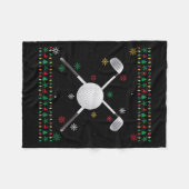 Matching Outfits For Holiday Party Golf Ugly Chris フリースブランケット (正面(横))