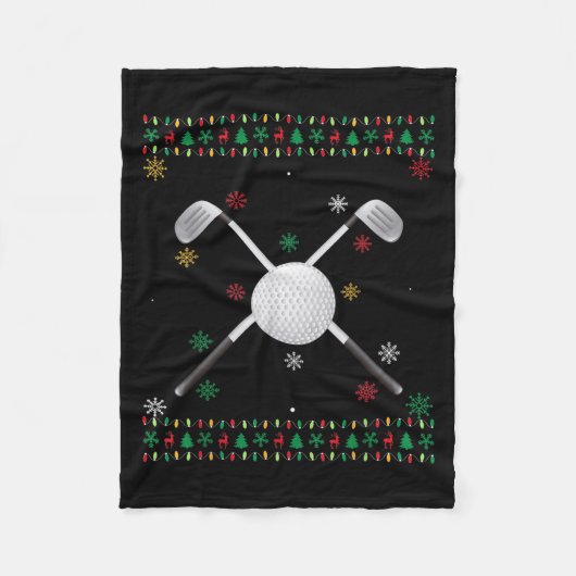 Matching Outfits For Holiday Party Golf Ugly Chris フリースブランケット (正面)
