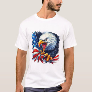 Matching Patriotic Eagle T-Shirts – アメリはっきりしたカ Tシャツ
