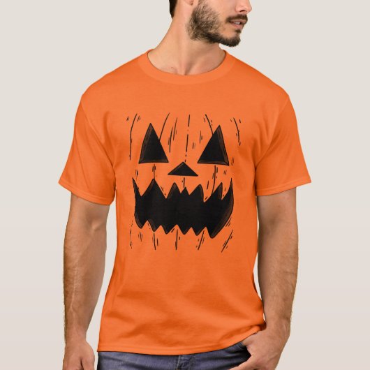Matching Pumpkin Face Halloween T-Shirt  Tシャツ (正面)