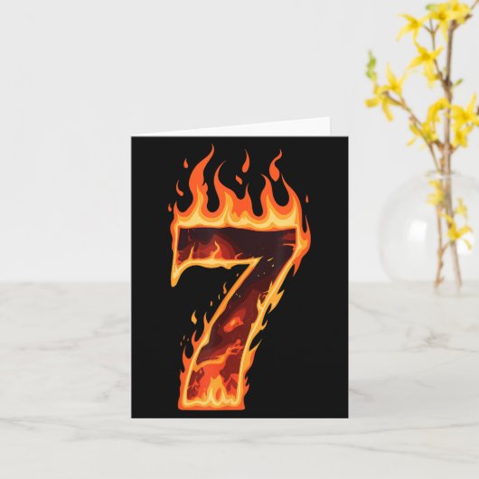 Matching Six Seven Flaming Ice Funny Meme 67 Coupl カード (黄色い花)