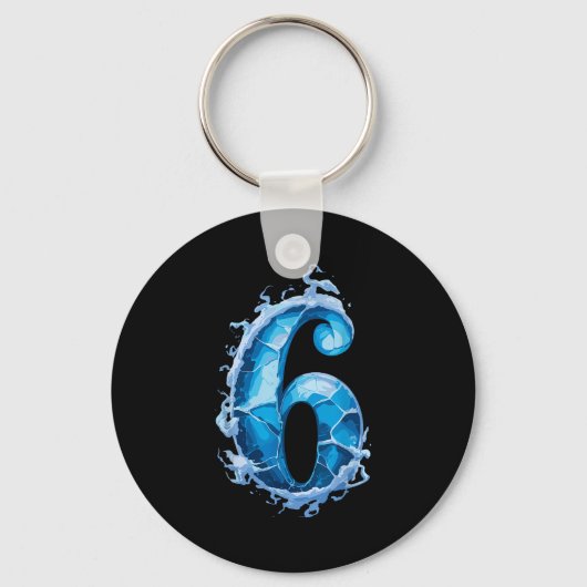 Matching Six Seven Flaming Ice Funny Meme 67 Coupl キーホルダー (正面)