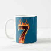 Matching Six Seven Flaming Ice Funny Meme 67 Coupl コーヒーマグカップ (左)