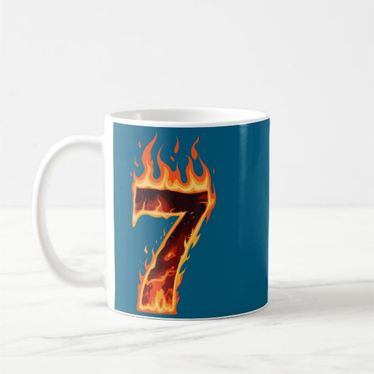 Matching Six Seven Flaming Ice Funny Meme 67 Coupl コーヒーマグカップ (左)