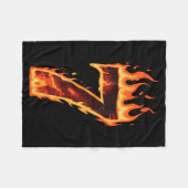 Matching Six Seven Flaming Ice Funny Meme 67 Coupl フリースブランケット (正面(横))