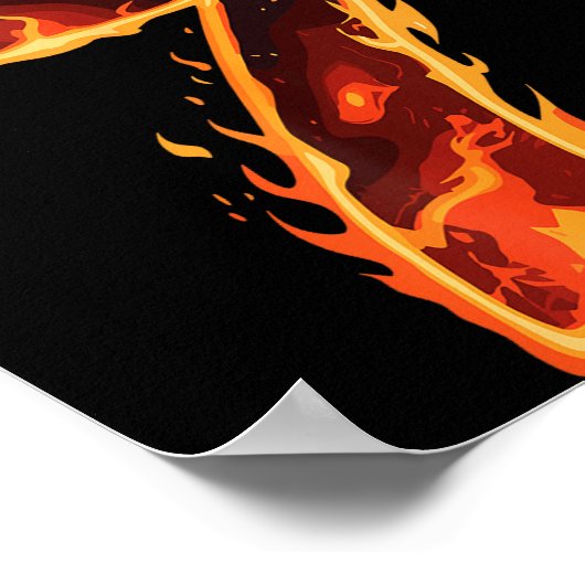 Matching Six Seven Flaming Ice Funny Meme 67 Coupl ポスター (角)