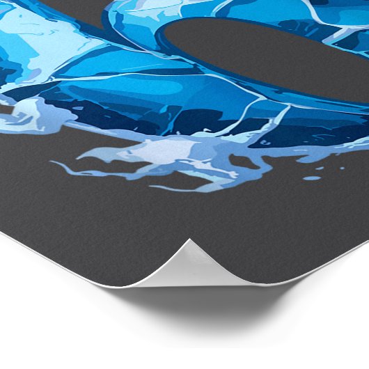 Matching Six Seven Flaming Ice Funny Meme 67 Coupl ポスター (角)