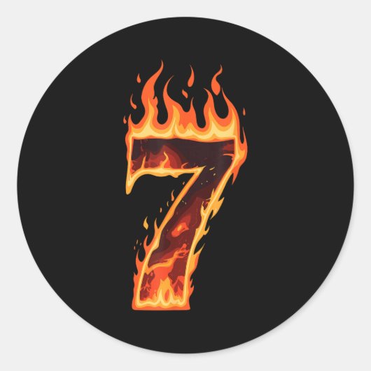 Matching Six Seven Flaming Ice Funny Meme 67 Coupl ラウンドシール (正面)