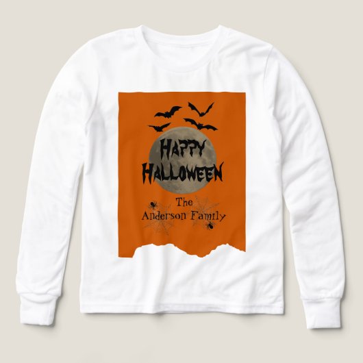 Matching Spooky Bats Modern Happy Halloween Kids (デザイン正面)
