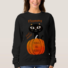 Matching Spooky Trick or Treat Cute Cat Halloween スウェットシャツ