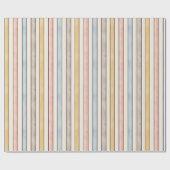 Matching, Subdued Pink, Yellow and Blue Stripes  ラッピングペーパー (フラット)