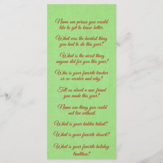 Matching Thanksgiving Pumpkin Conversation Starter メニュー (裏面)