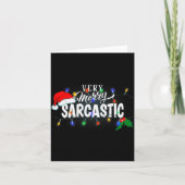 Matching Very Merry Sarcastic Christmas カード (正面)