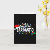 Matching Very Merry Sarcastic Christmas カード (黄色い花)