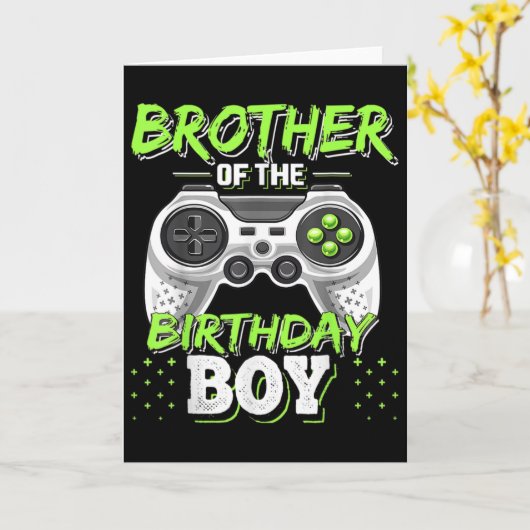 Matching Video Game Birthday Brother Of The Birthd カード (黄色い花)