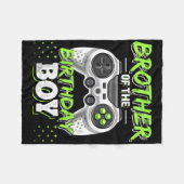 Matching Video Game Birthday Brother Of The Birthd フリースブランケット (正面(横))