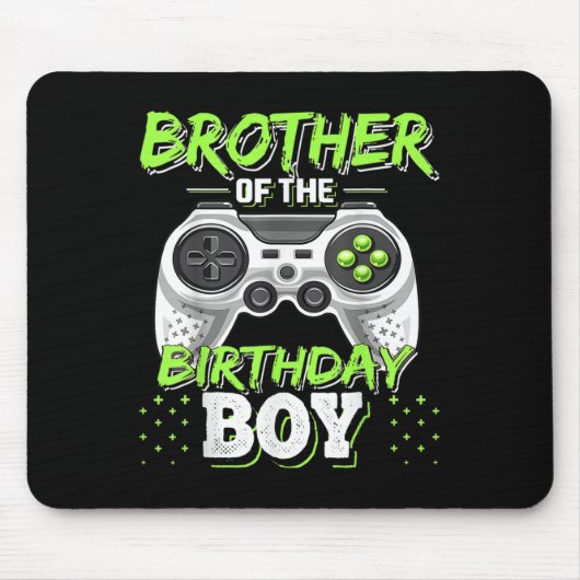 Matching Video Game Birthday Brother Of The Birthd マウスパッド (正面)