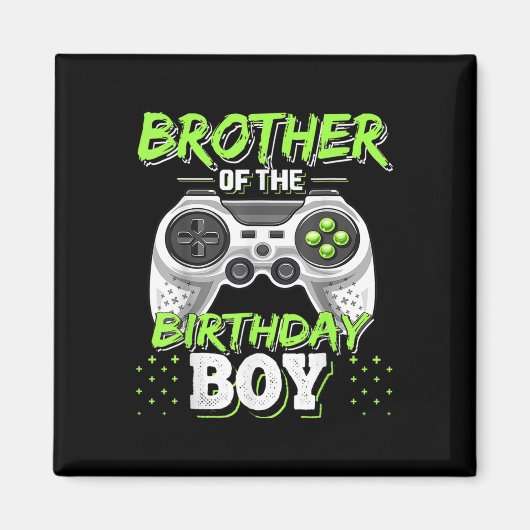 Matching Video Game Birthday Brother Of The Birthd マグネット (正面)