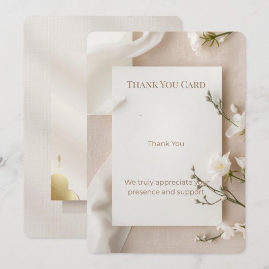 Matching Wedding Invitation RSVP and Thank You Car ノートカード (正面/裏面)