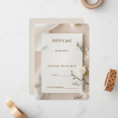 Matching Wedding Invitation RSVP and Thank You Car ノートカード (正面/裏面インサイチュ)