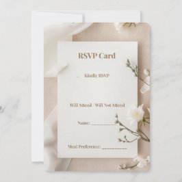 Matching Wedding Invitation RSVP and Thank You Car ノートカード