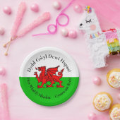 Matching Welsh Dragon St David's Day 7" ペーパープレート (パーティー)