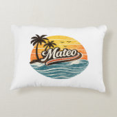 Mateo レトロサンセット 名前デザイン アクセントクッション (裏面)