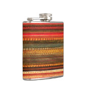 Material Textile Stripes Red Orange and Green フラスク (右)