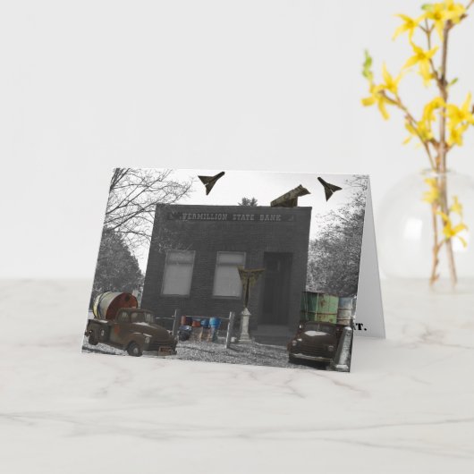 「Material World」お祝いカード カード (黄色い花)