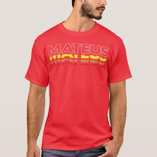 Mateus 名前 楽しい ヴィンテージ 夕日 Mateus ヴィンテージ Tシャツ (正面)
