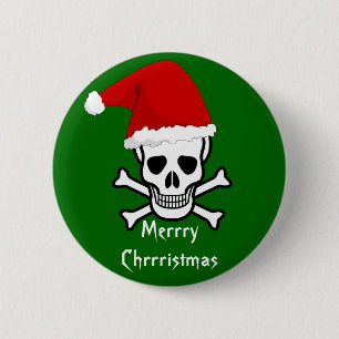 Mateyおもしろいな海賊メリークリスマス挨拶のArrrgh 缶バッジ