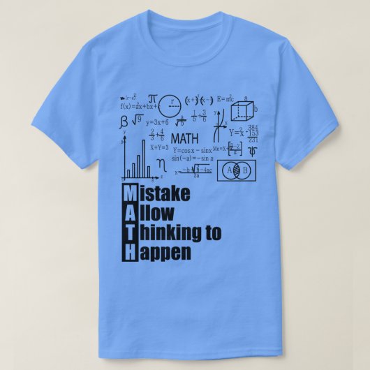 MATHのミスによ考えるる問題の発生 Tシャツ (デザイン正面)