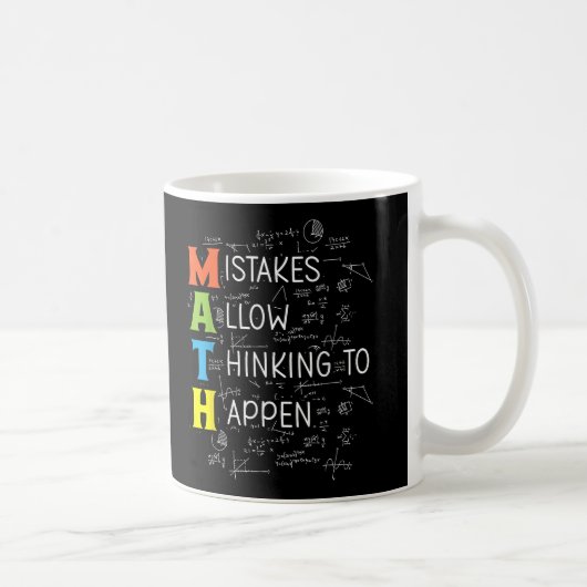 MATHの間違いによ考えるって起こる コーヒーマグカップ (右)