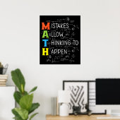 MATHの間違いによ考えるって起こる ポスター (ホームオフィス)
