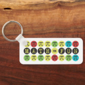 MathはカラフルPi Keychainと同じおもしろいモダン値である キーホルダー (裏面)